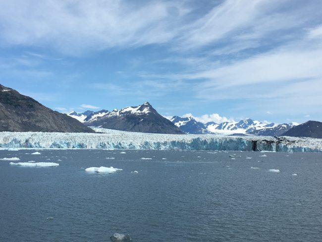 Gletscher endet im Wasser, sehr beeindruckend